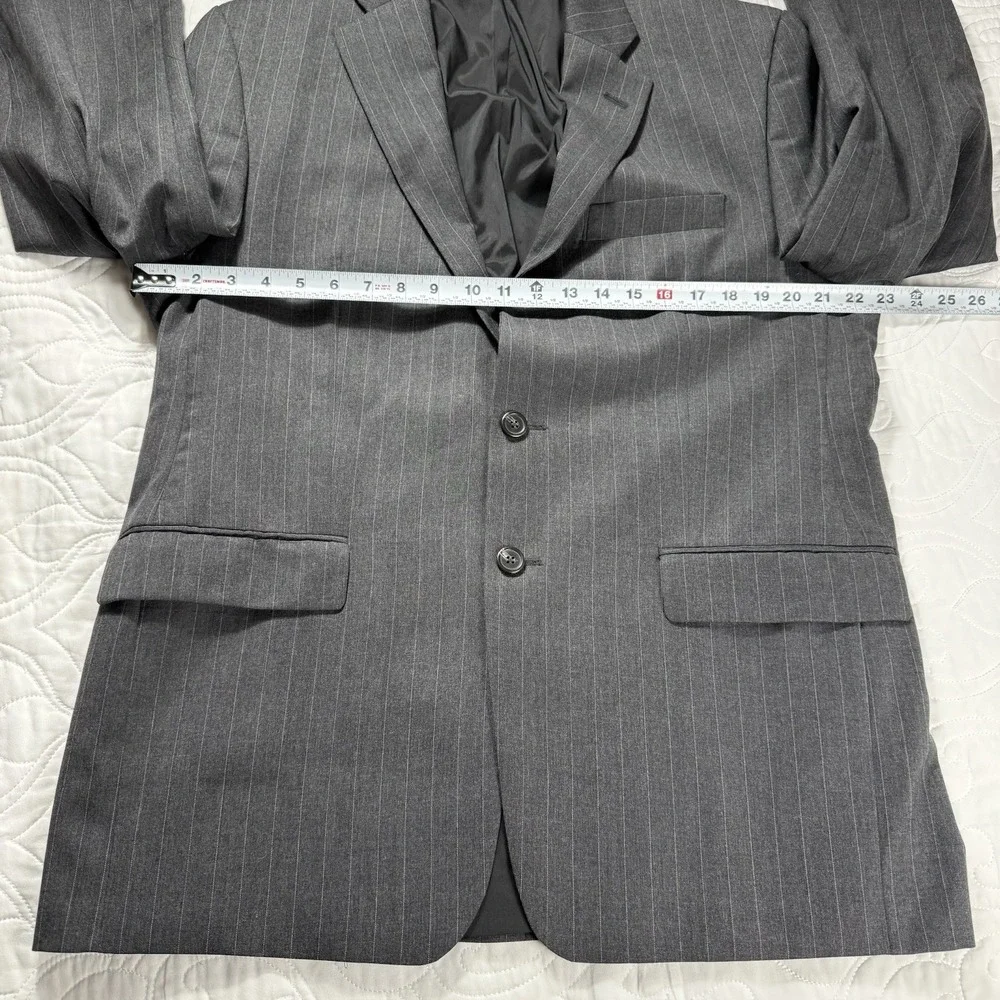 Ralph Lauren Charcoal Pinstripe Wool‎ 2 Button Suit Jacket Blazer Men's 42R EUC